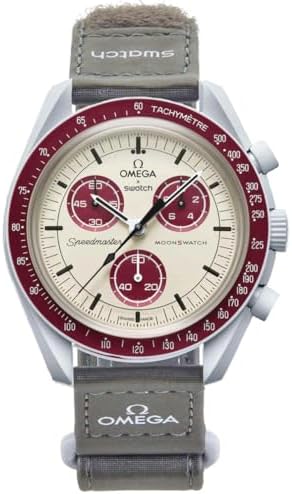 Swatch Omega x Moon Mission to Pluto Speedmaster Burgundy
